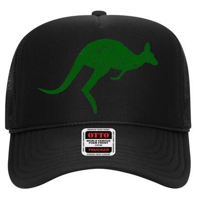 Vintage Kangaroo Australia Aussie Roo Kangaroo High Crown Mesh Back Trucker Hat