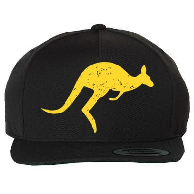 Vintage Kangaroo Australia Gift Aussie Roo Kangaroo Gift Wool Snapback Cap