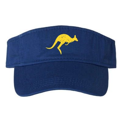 Vintage Kangaroo Australia Gift Aussie Roo Kangaroo Gift Valucap Bio-Washed Visor