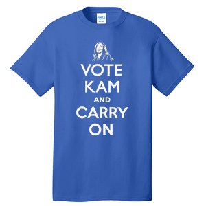 Vote Kam And Carry On Vote Kamala Harris Tall T-Shirt