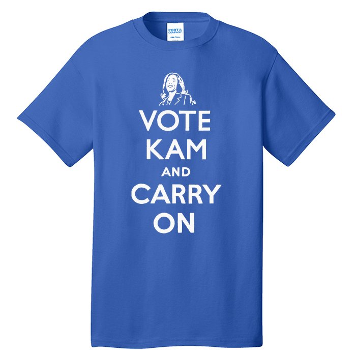 Vote Kam And Carry On Vote Kamala Harris Tall T-Shirt