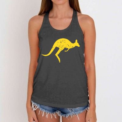 Vintage Kangaroo Australia Shirts Aussie Roo Kangaroo Women's Knotted Racerback Tank