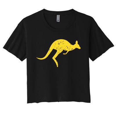 Vintage Kangaroo Australia Shirts Aussie Roo Kangaroo Women's Crop Top Tee