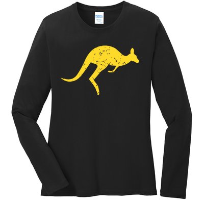 Vintage Kangaroo Australia Shirts Aussie Roo Kangaroo Ladies Long Sleeve Shirt