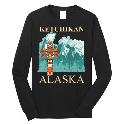 Vintage Ketchikan Alaska Native American Indian Long Sleeve Shirt