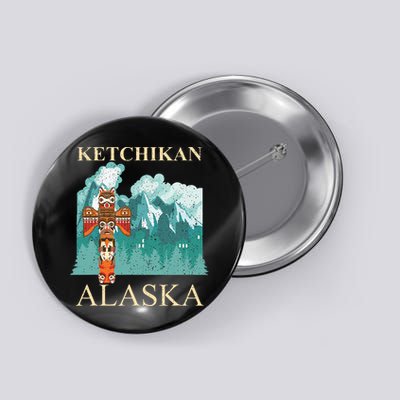 Vintage Ketchikan Alaska Native American Indian Button