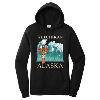 Vintage Ketchikan Alaska Native American Indian Women's Pullover Hoodie