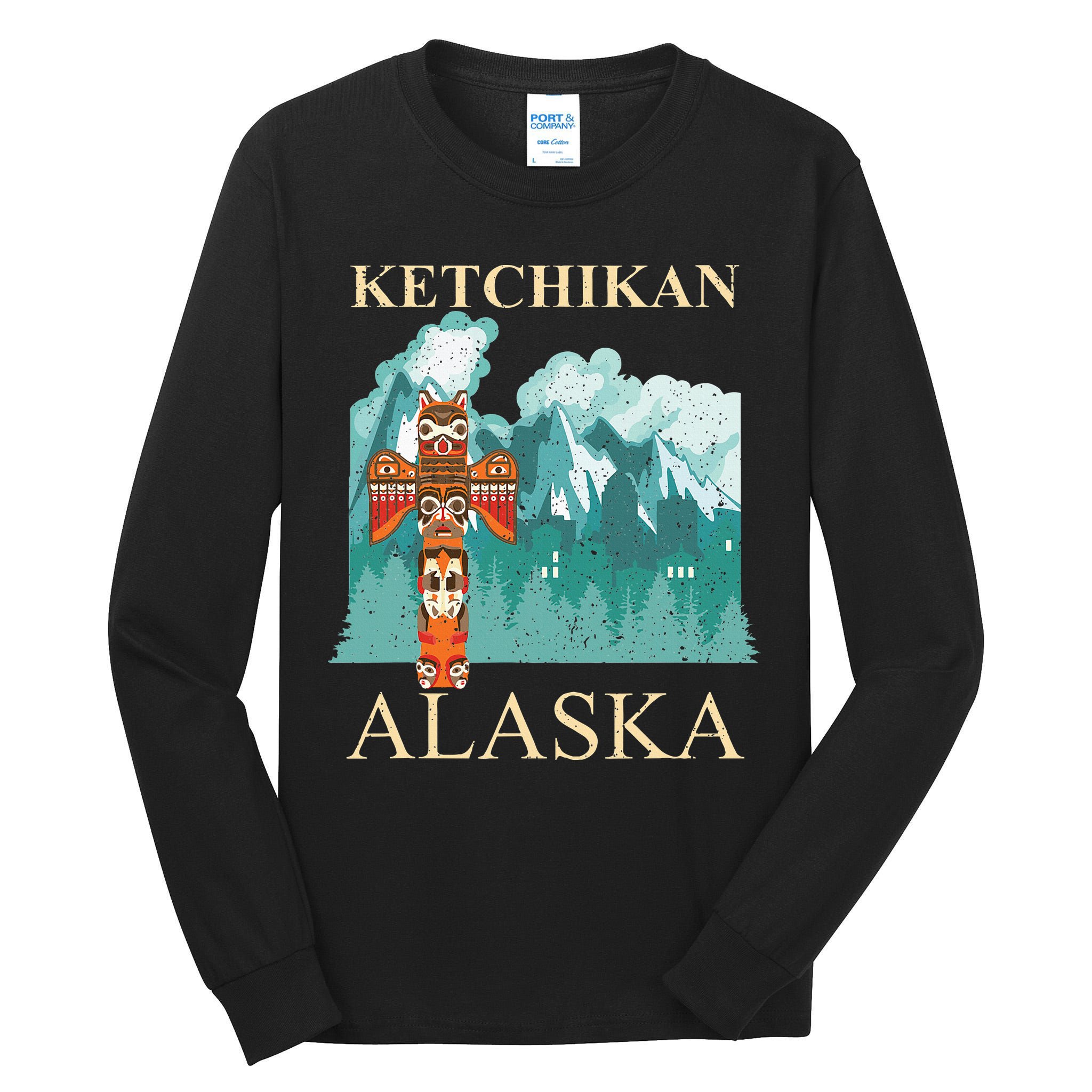 Vintage Ketchikan Alaska Native American Indian Tall Long Sleeve T-Shirt