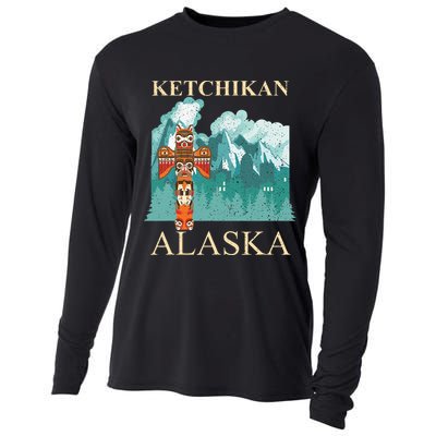 Vintage Ketchikan Alaska Native American Indian Cooling Performance Long Sleeve Crew