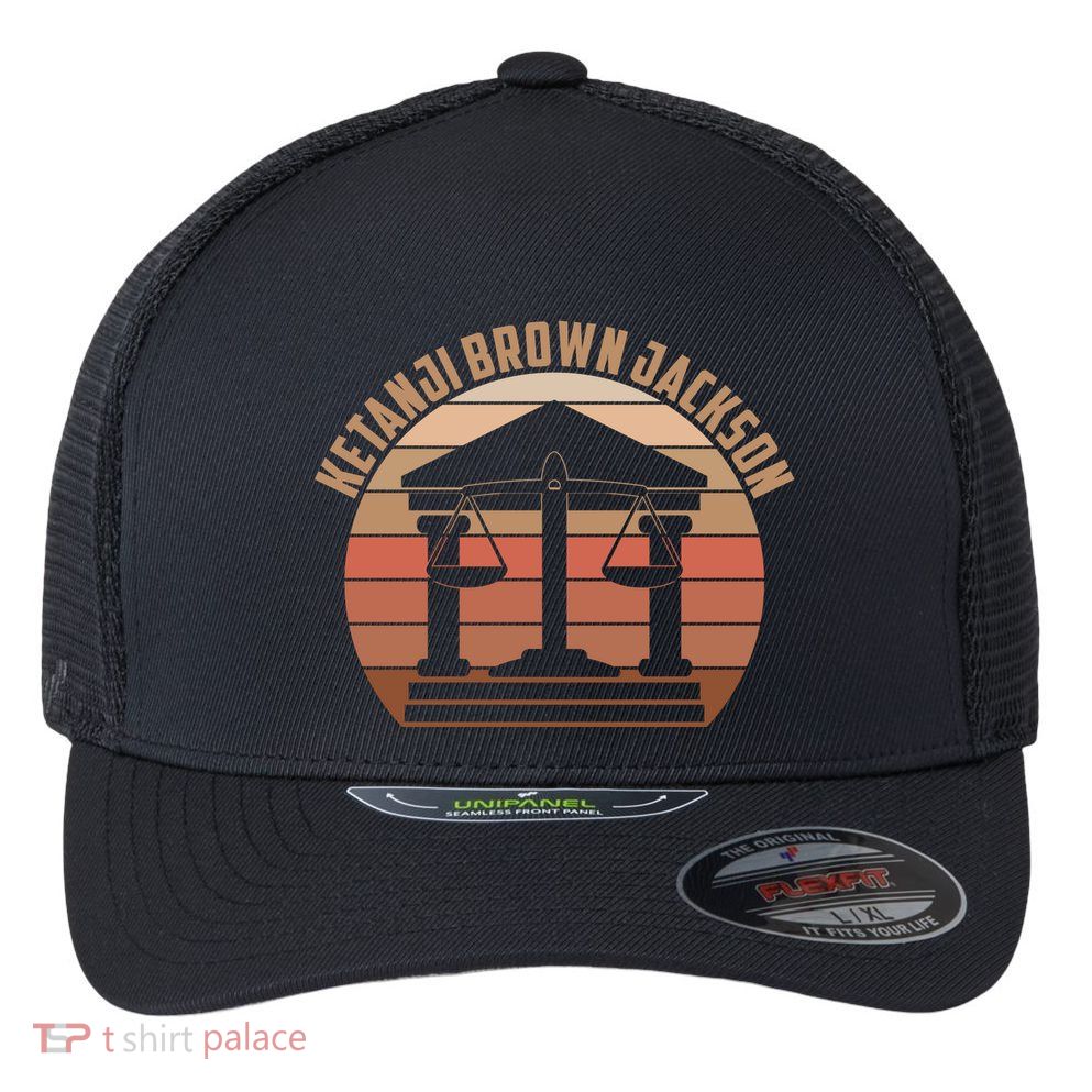 Vintage Ketanji Brown Jackson Court House Scales Of Justice Flexfit Unipanel Trucker Cap