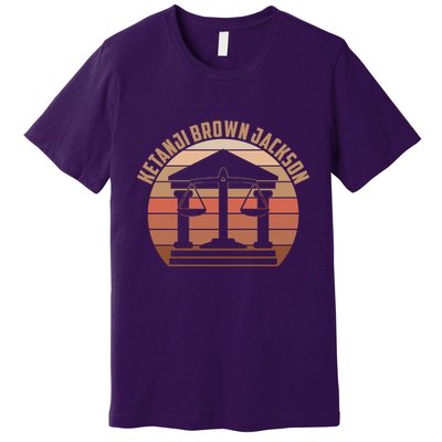 Vintage Ketanji Brown Jackson Court House Scales Of Justice Premium T-Shirt
