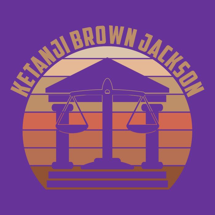 Vintage Ketanji Brown Jackson Court House Scales Of Justice Kids T-Shirt
