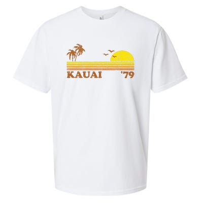 Vintage Kauai Beach Hawaii Retro Hawaiian Surfing 70s Gift Sueded Cloud Jersey T-Shirt