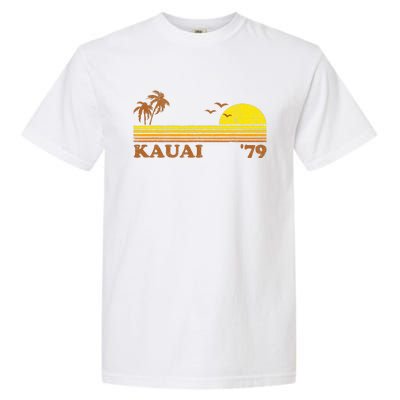 Vintage Kauai Beach Hawaii Retro Hawaiian Surfing 70s Gift Garment-Dyed Heavyweight T-Shirt