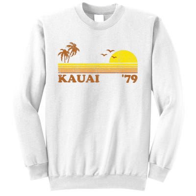 Vintage Kauai Beach Hawaii Retro Hawaiian Surfing 70s Gift Sweatshirt