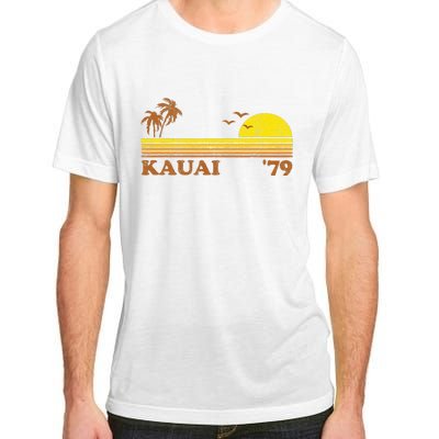 Vintage Kauai Beach Hawaii Retro Hawaiian Surfing 70s Gift Adult ChromaSoft Performance T-Shirt