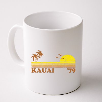 Vintage Kauai Beach Hawaii Retro Hawaiian Surfing 70s Gift Coffee Mug