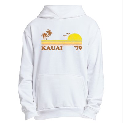 Vintage Kauai Beach Hawaii Retro Hawaiian Surfing 70s Gift Urban Pullover Hoodie