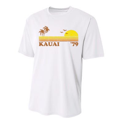 Vintage Kauai Beach Hawaii Retro Hawaiian Surfing 70s Gift Performance Sprint T-Shirt