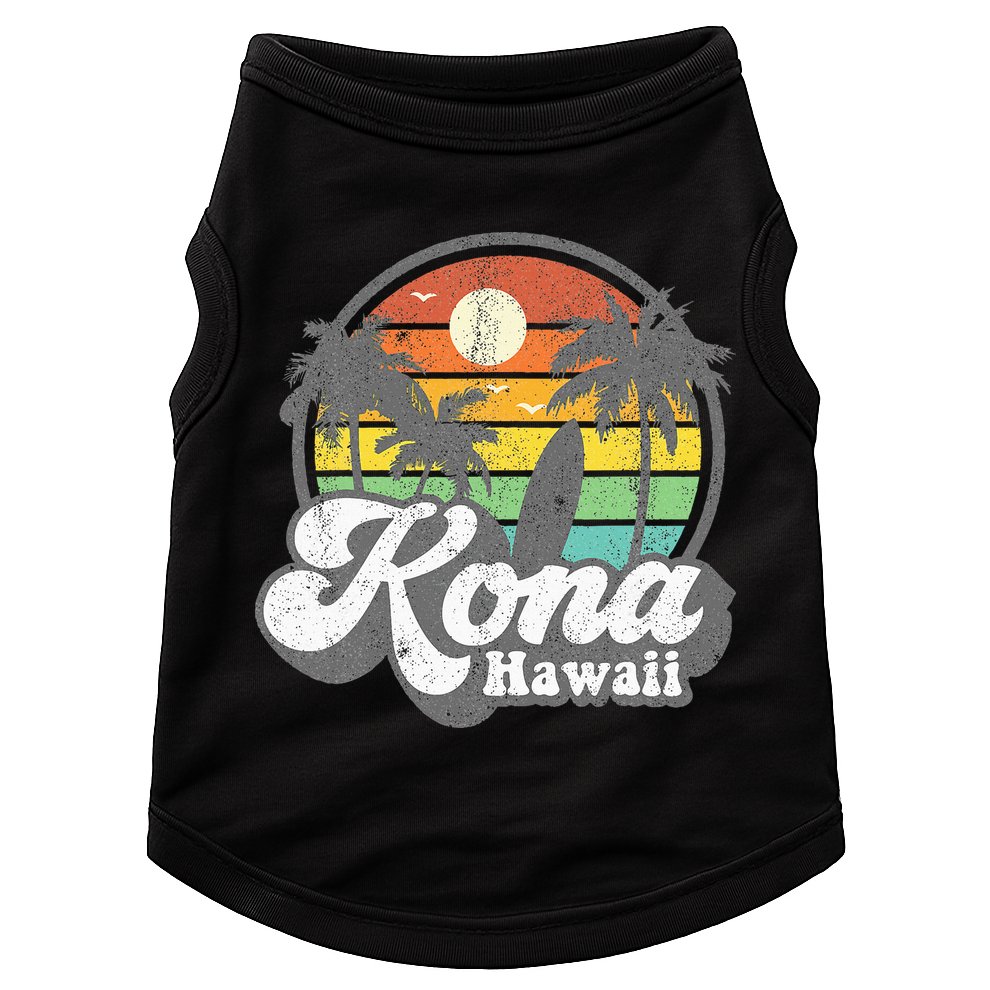 Vintage Kona Beach Hawaii Surf Hawaiian Surfing 70S Doggie Tank