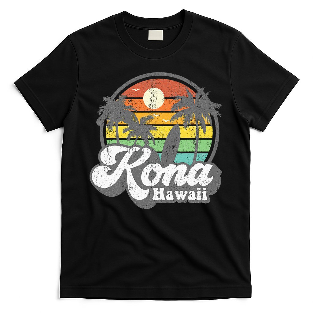 Vintage Kona Beach Hawaii Surf Hawaiian Surfing 70S T-Shirt