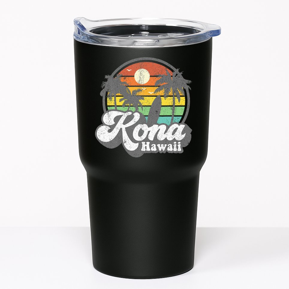 Vintage Kona Beach Hawaii Surf Hawaiian Surfing 70S Tumbler