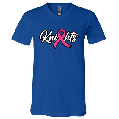 Vcs Knights Breast Cancer Awareness V-Neck T-Shirt