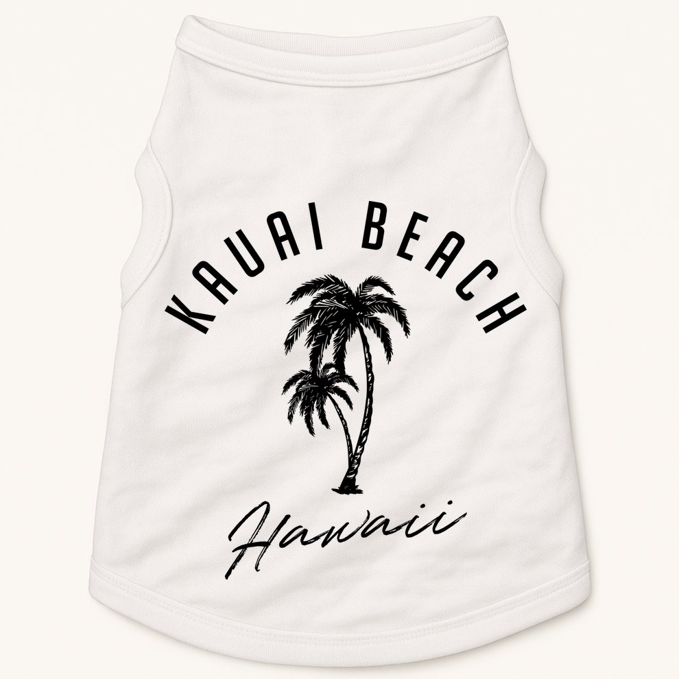 Vintage Kauai Beach Hawaii Doggie Tank
