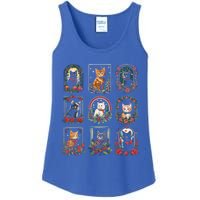 Vintage Kitten Christmas Cats Cat Mom Cat Dad Ladies Essential Tank