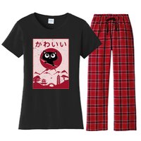 Vintage Kawaii Cat Anime Japanese Gift Girls Boys Teenager Women's Flannel Pajama Set