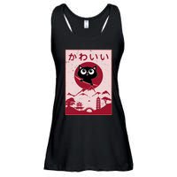 Vintage Kawaii Cat Anime Japanese Gift Girls Boys Teenager Ladies Essential Flowy Tank