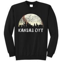 Vintage Kansas City Cityscape Baseball Lover Men Women Kids Sweatshirt