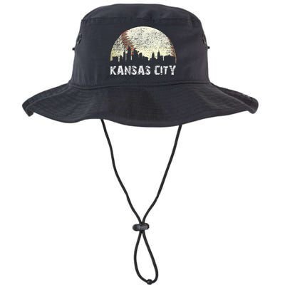 Vintage Kansas City Cityscape Baseball Lover Women Legacy Cool Fit Booney Bucket Hat