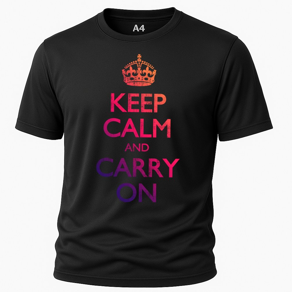 Vintage Keep Calm And Carry On Gift Cooling Performance Crew T-Shirt