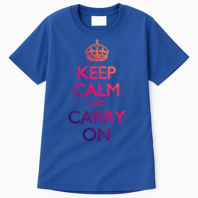Vintage Keep Calm And Carry On Gift Tall T-Shirt