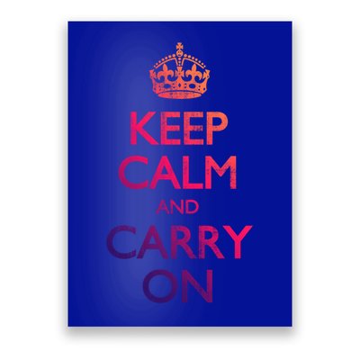 Vintage Keep Calm And Carry On Gift Poster