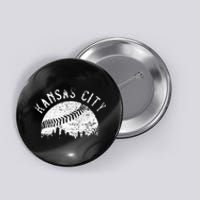 Vintage Kansas City Missouri Skyline Apparel Button