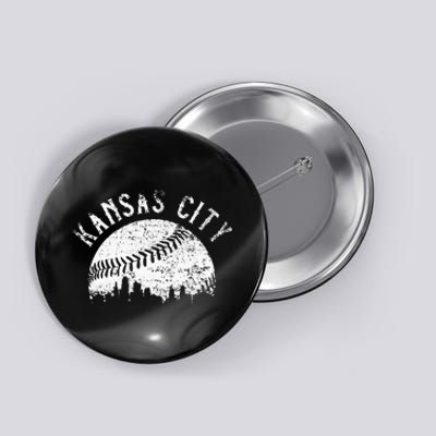 Vintage Kansas City Missouri Skyline Apparel Button