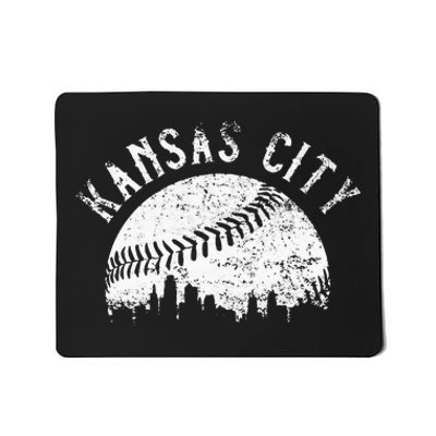 Vintage Kansas City Missouri Skyline Apparel Mousepad