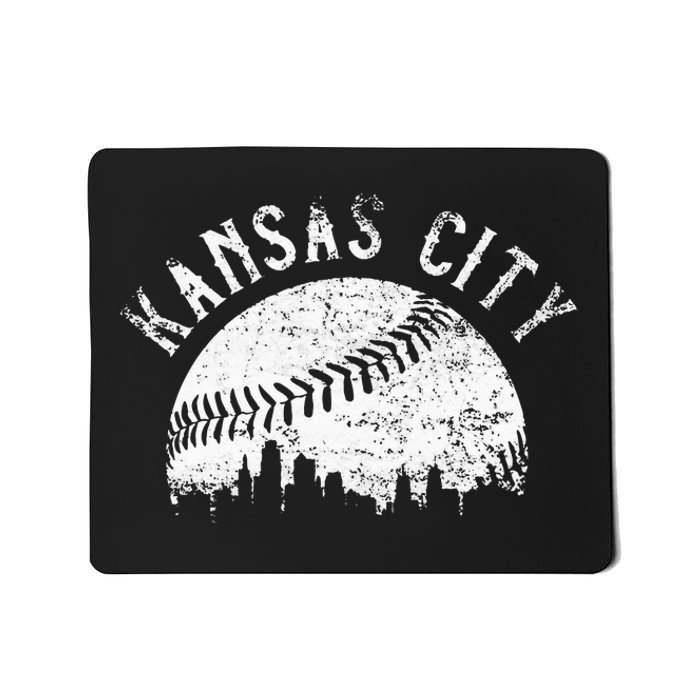 Vintage Kansas City Missouri Skyline Apparel Mousepad