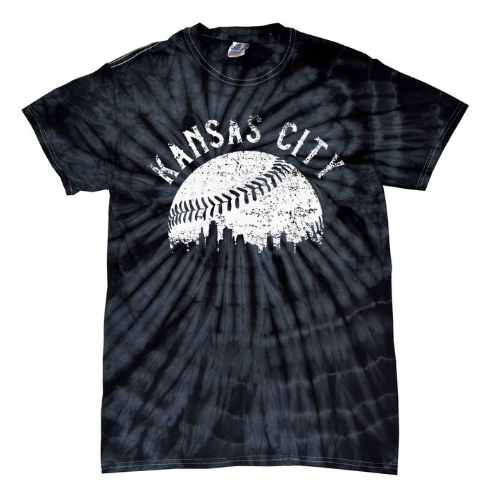 Vintage Kansas City Missouri Skyline Apparel Tie-Dye T-Shirt