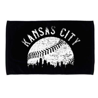 Vintage Kansas City Missouri Skyline Apparel Microfiber Hand Towel