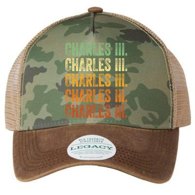 Vintage King Charles King Charles III Sunset Retro Legacy Tie Dye Trucker Hat