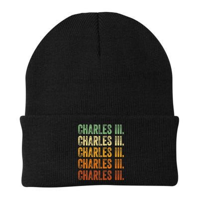 Vintage King Charles King Charles III Sunset Retro Beanie