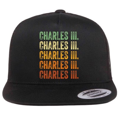 Vintage King Charles King Charles III Sunset Retro Flatbill Hat