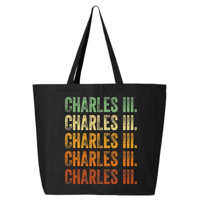 Vintage King Charles King Charles III Sunset Retro 25L Jumbo Tote