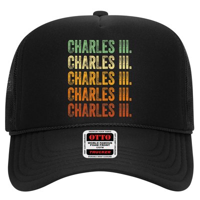 Vintage King Charles King Charles III Sunset Retro Trucker Hat