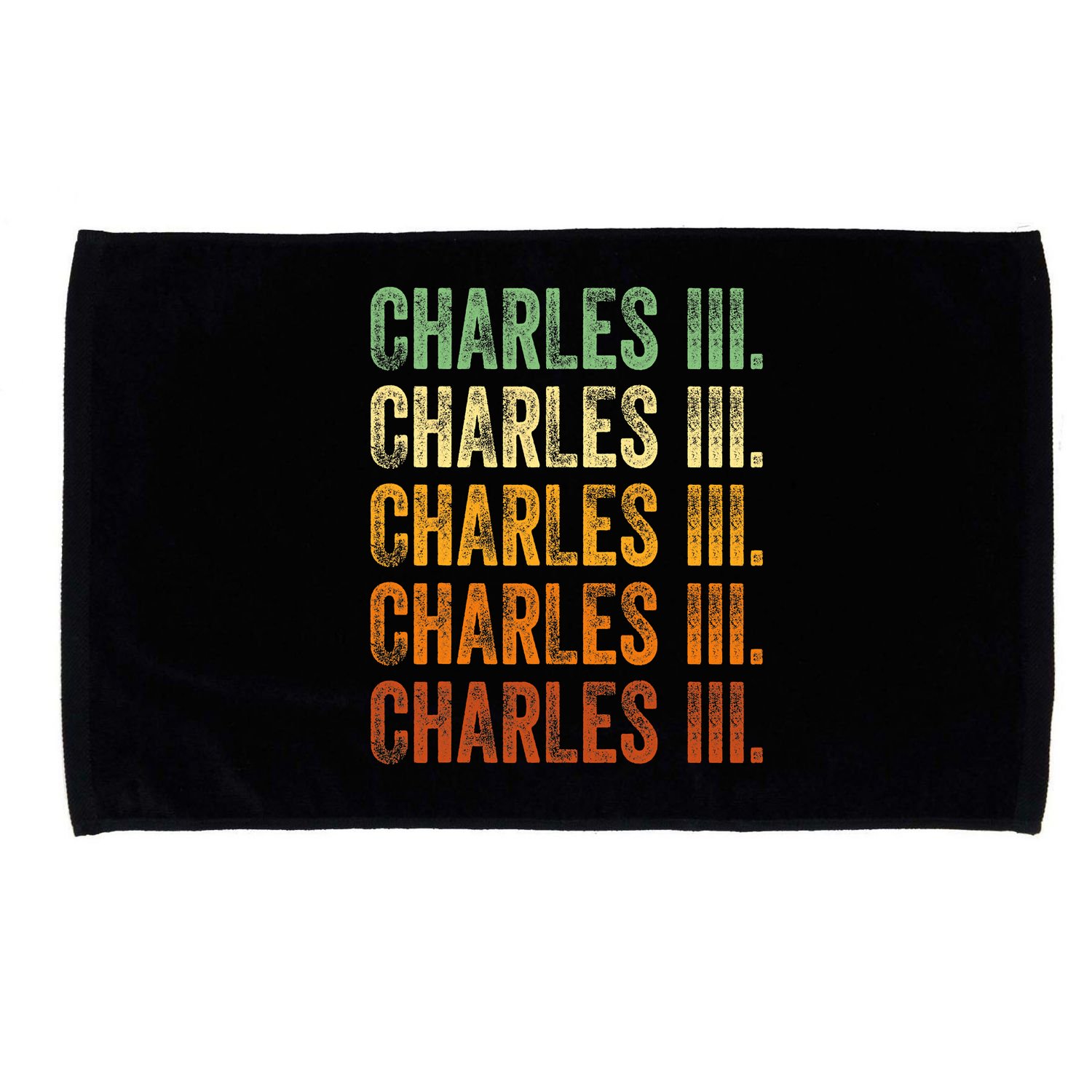 Vintage King Charles King Charles III Sunset Retro Microfiber Hand Towel