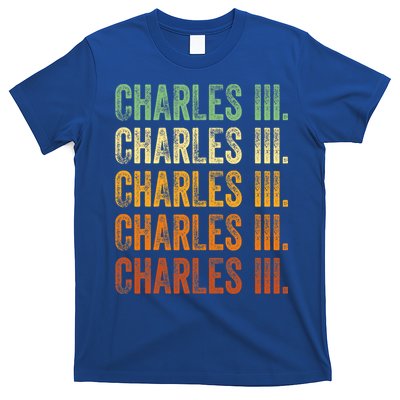 Vintage King Charles King Charles III Sunset Retro T-Shirt