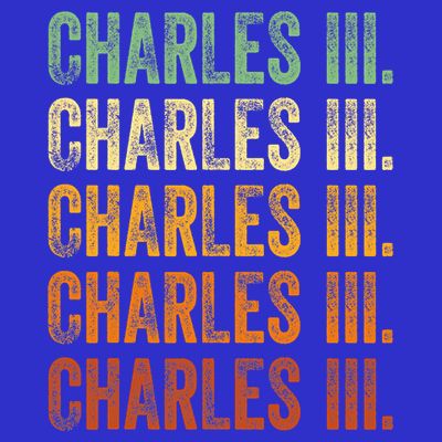 Vintage King Charles King Charles III Sunset Retro T-Shirt